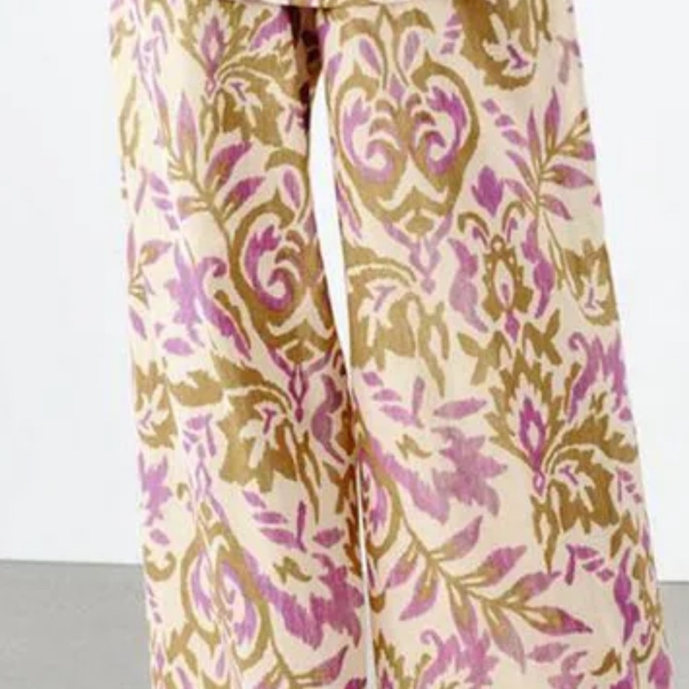 Floral Wide-Leg Pants